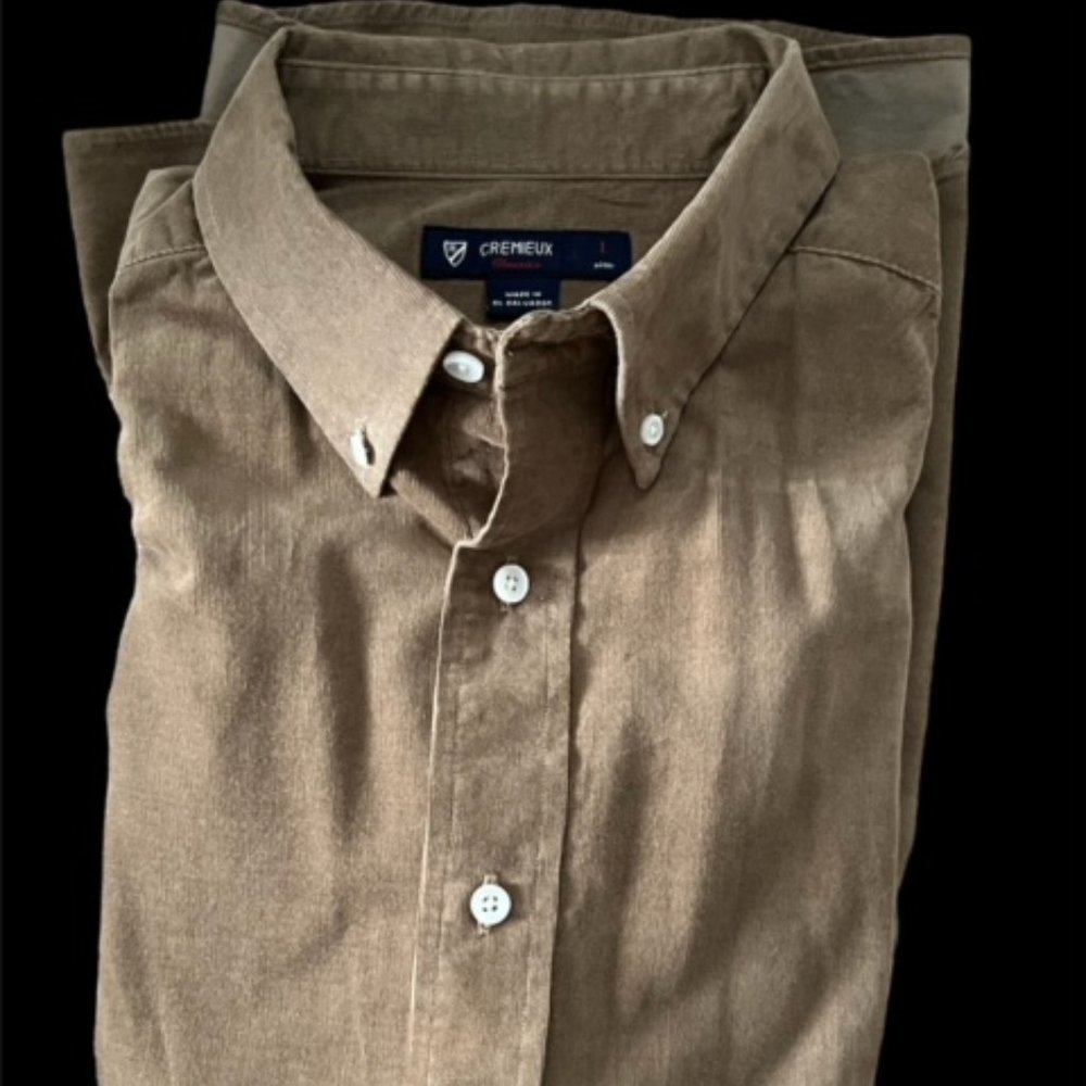 Daniel Cremieux Brown Corduroy Long Sleeve Button Down Shirt - Large